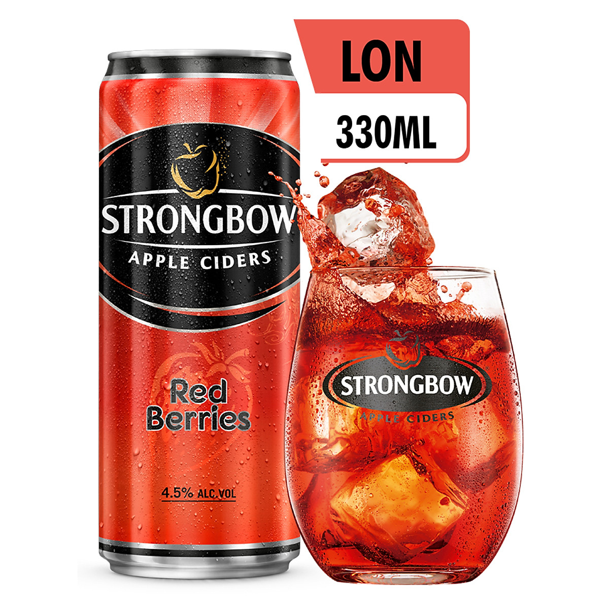 Thùng 24 Lon Cao Strongbow Cider Đặc Biệt 4 Vị (330ml / Lon)