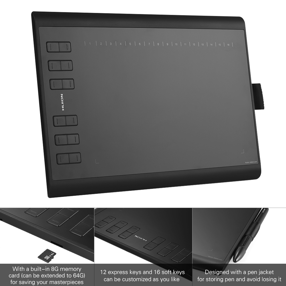 Bảng Vẽ Đồ Họa Cầm Tay Huion 1060Plus