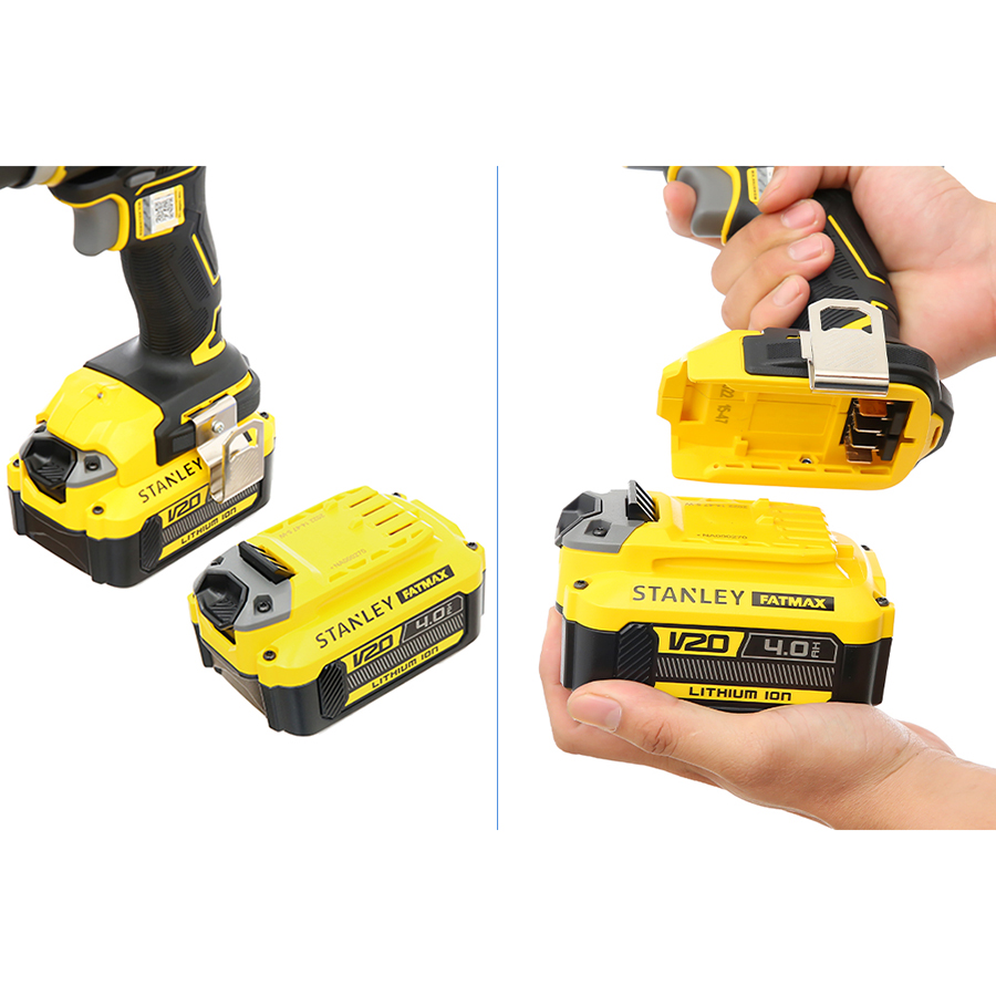 Máy khoan động lực 3 chức năng Brushless FatMax dùng pin Stanley SBD721M2K - Chính hãng