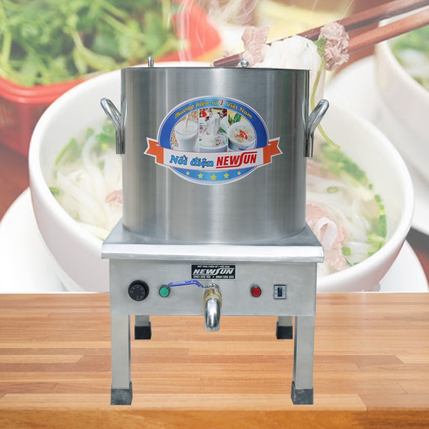 Nồi Nấu Phở Điện Liền Nồi NEWSUN 150L - Hàng chính hãng