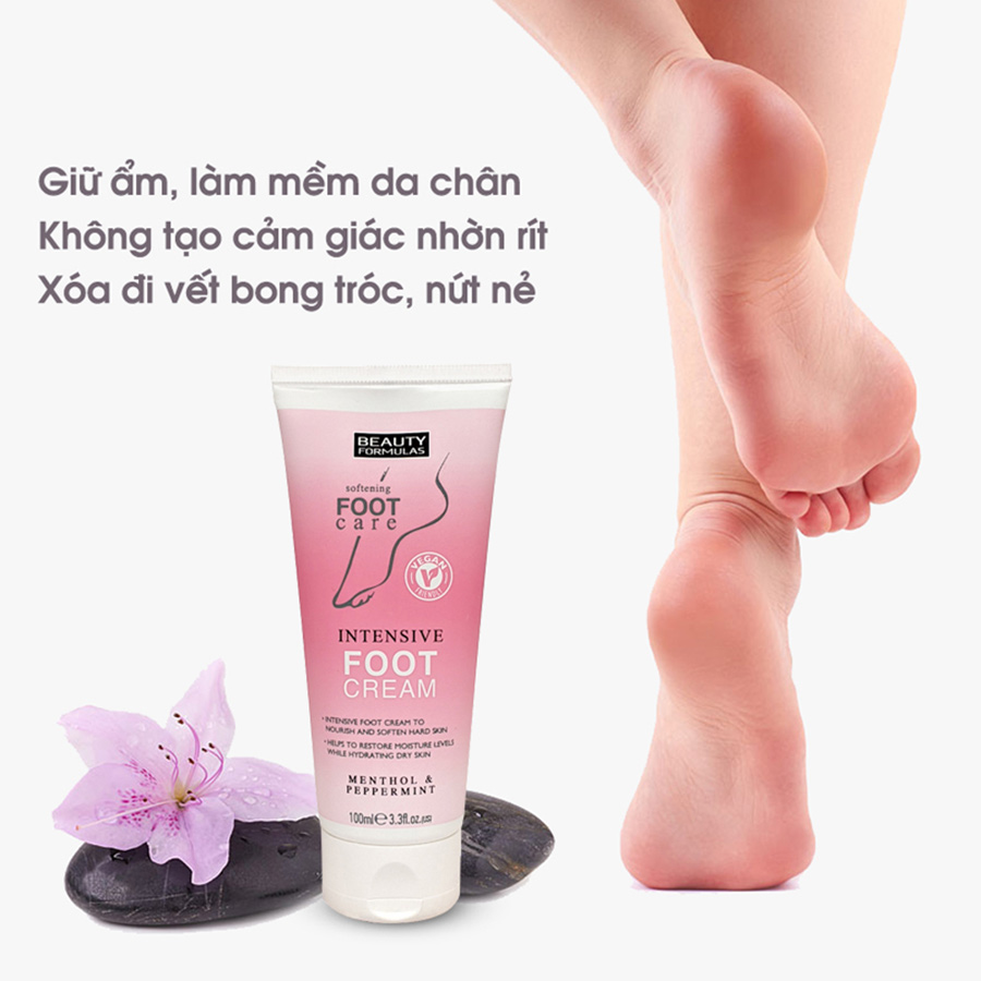 Kem Dưỡng Da Chân Beauty Formulas Intensive Foot Cream 100ml