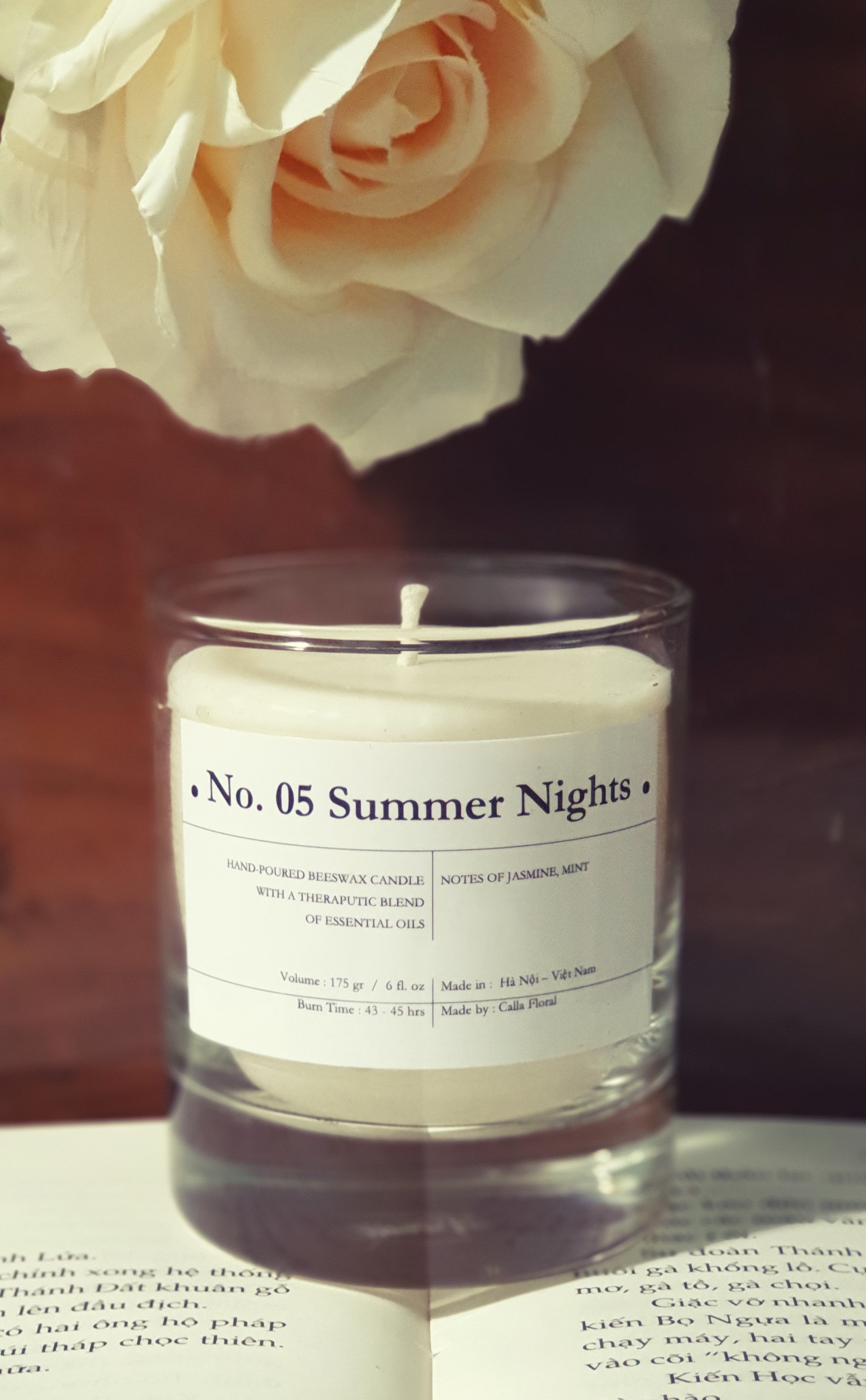 No. 05 Summer Nights - Nến thơm cao cấp bằng sáp ong và tinh dầu hoa nhài, bạc hà