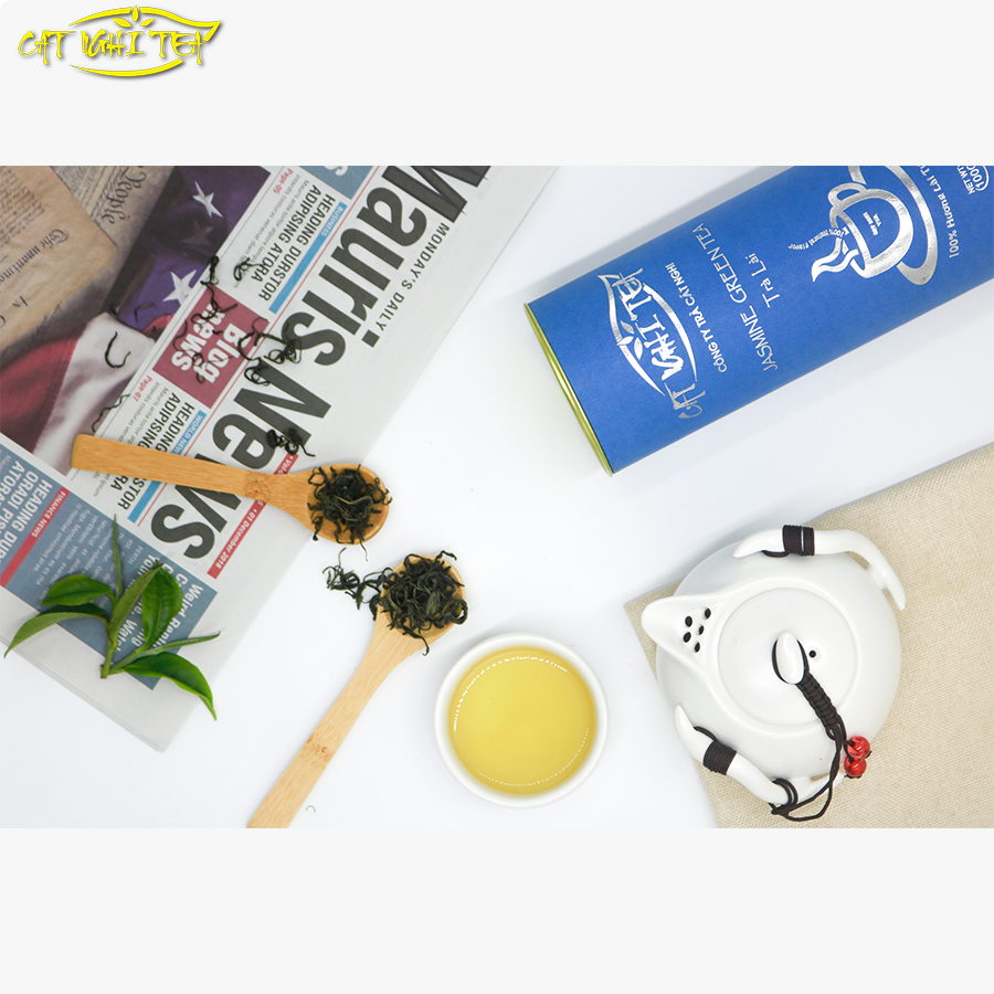 Trà Lon Truyền Thống - Trà Xanh Hương Lài Cat Nghi Tea