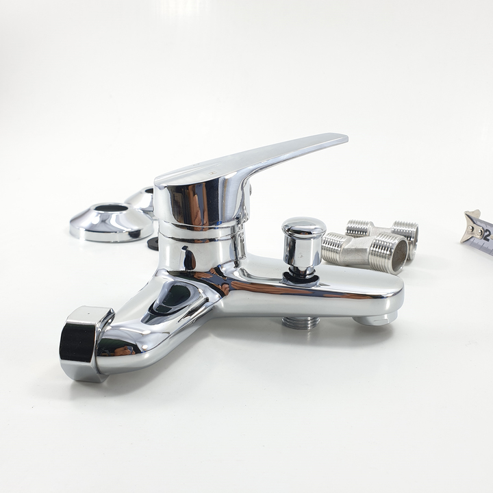 Củ Sen nóng Lạnh đồng Thau, Vòi Tắm hoa sen cỡ vừa HC-88601 kèm chân zet SUS304