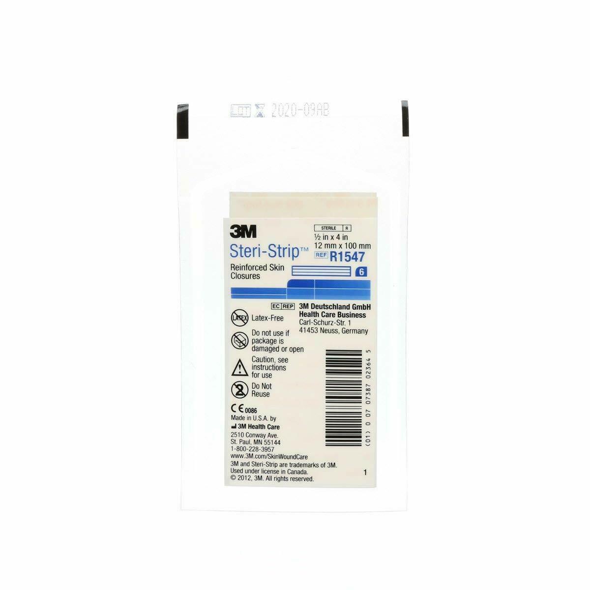 Vỉ 6 miếng dán thay chỉ khâu da 3M Steri-strip™ R1547 – 12mm x 100mm | Sản xuất tại Mỹ