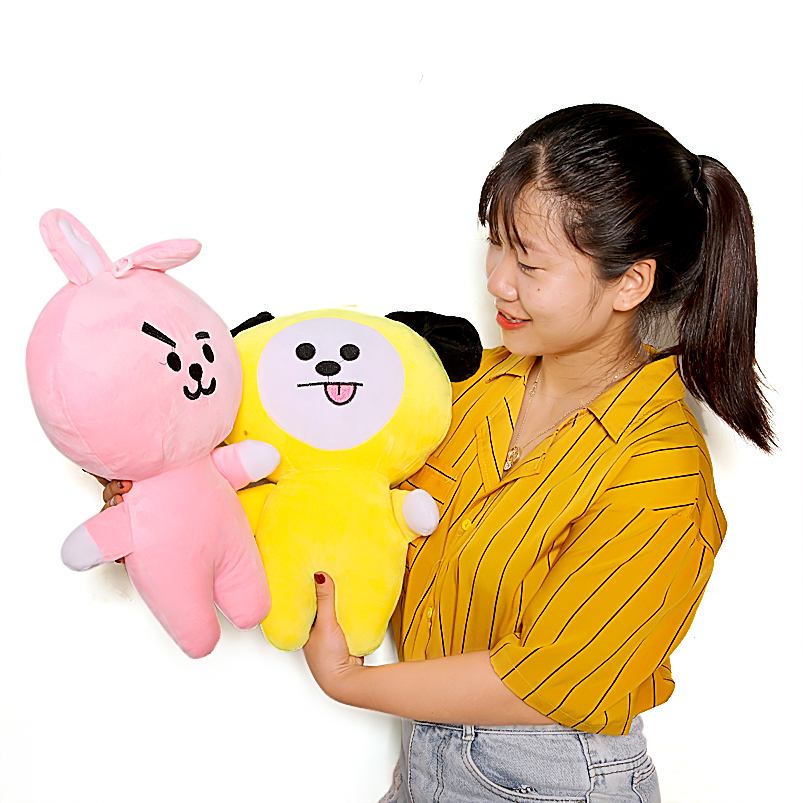 Gấu bông ,gấu EXO BTS Joongkook BT21- BTS (hồng)  size lớn 45cm