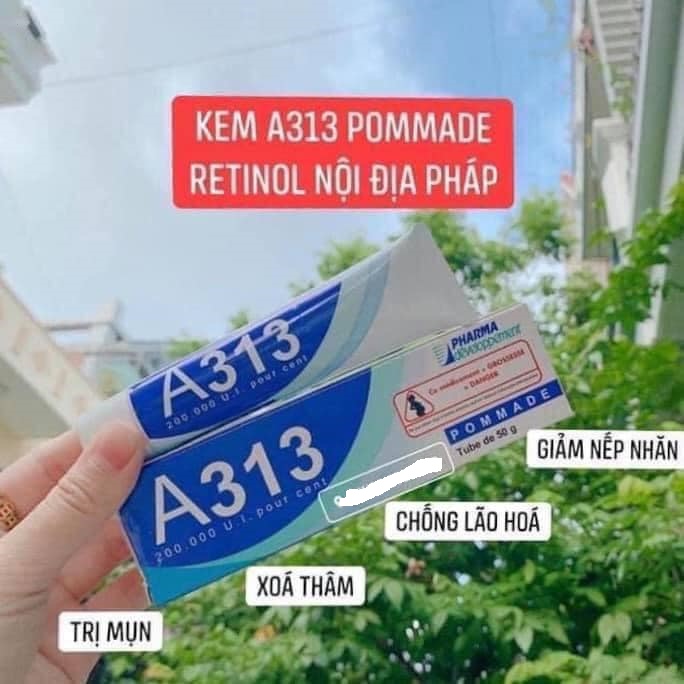 Kem A313 Pommade Retinol Cream Ngừa Mụn, Chống Lão Hóa, Hỗ Trợ Giảm Nếp Nhăn 50g (Bản nội địa không dùng cho phụ nữ có bầu)