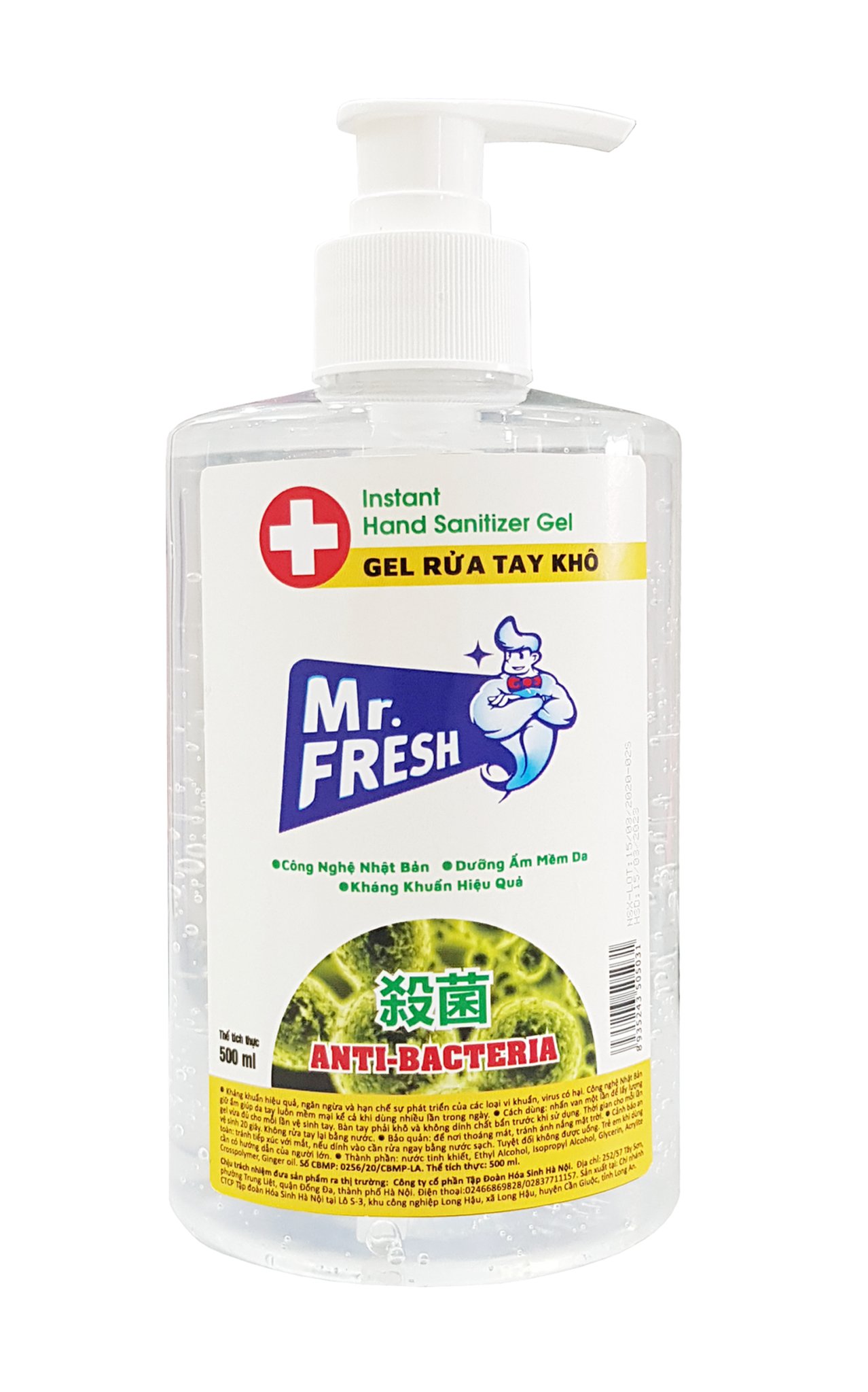 Bộ 2 Nước rửa tay khô sát khuẩn Mr Fresh 500ml công nghệ của nhật bản- Tặng 1 gel cùng loại 200ml