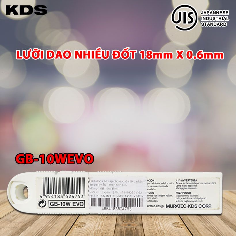 LƯỠI DAO NHIỀU ĐỐT 18mm KDS GB-10WEVO