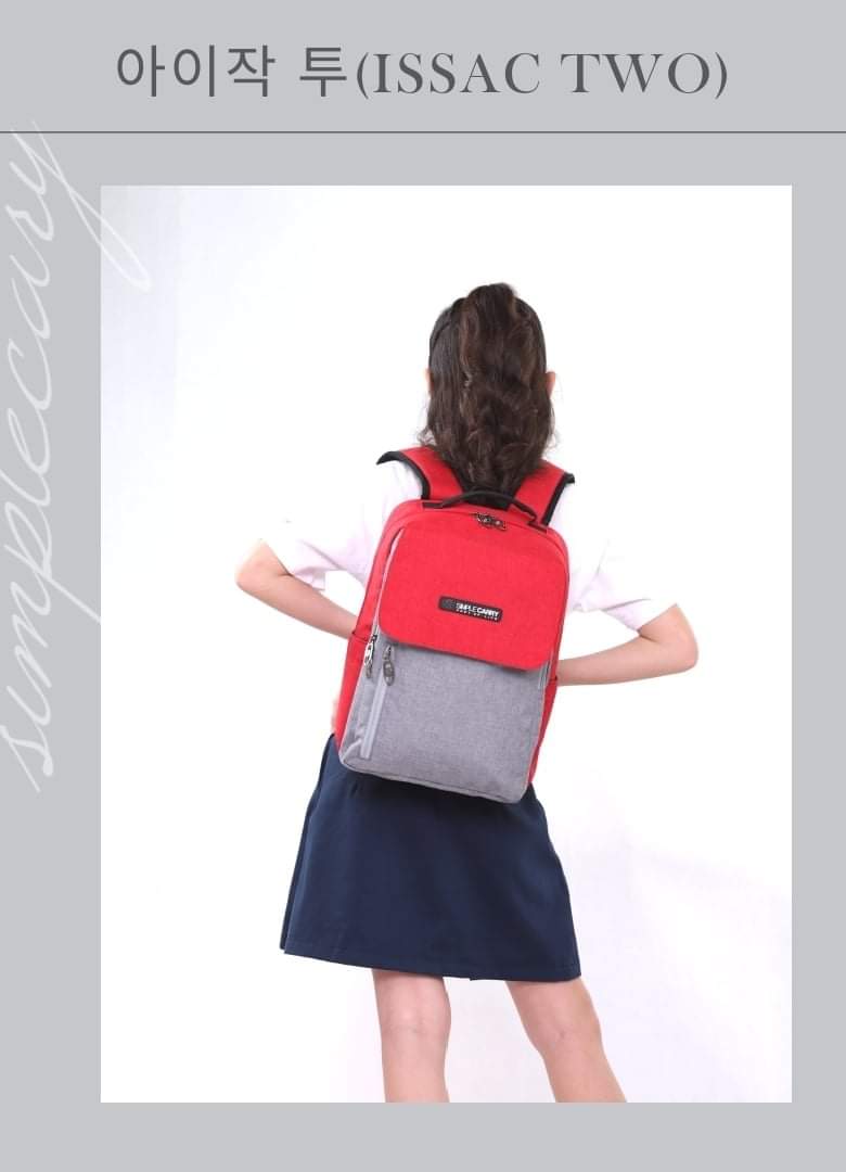 Balo học sinh Simplecarry Issac2   - Red/Grey