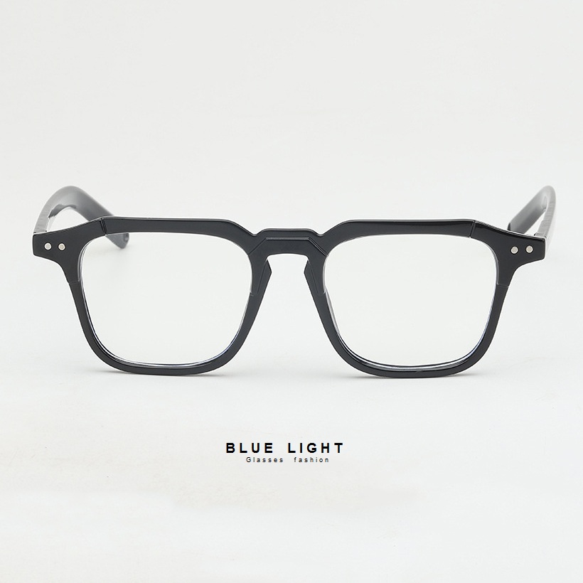 Kính Giả Cận, Gọng Kính Cận Nam Nữ Mắt Vuông Gọng Nhựa Cá Tính Đen Không Độ Hàn Quốc - BLUE LIGHT SHOP