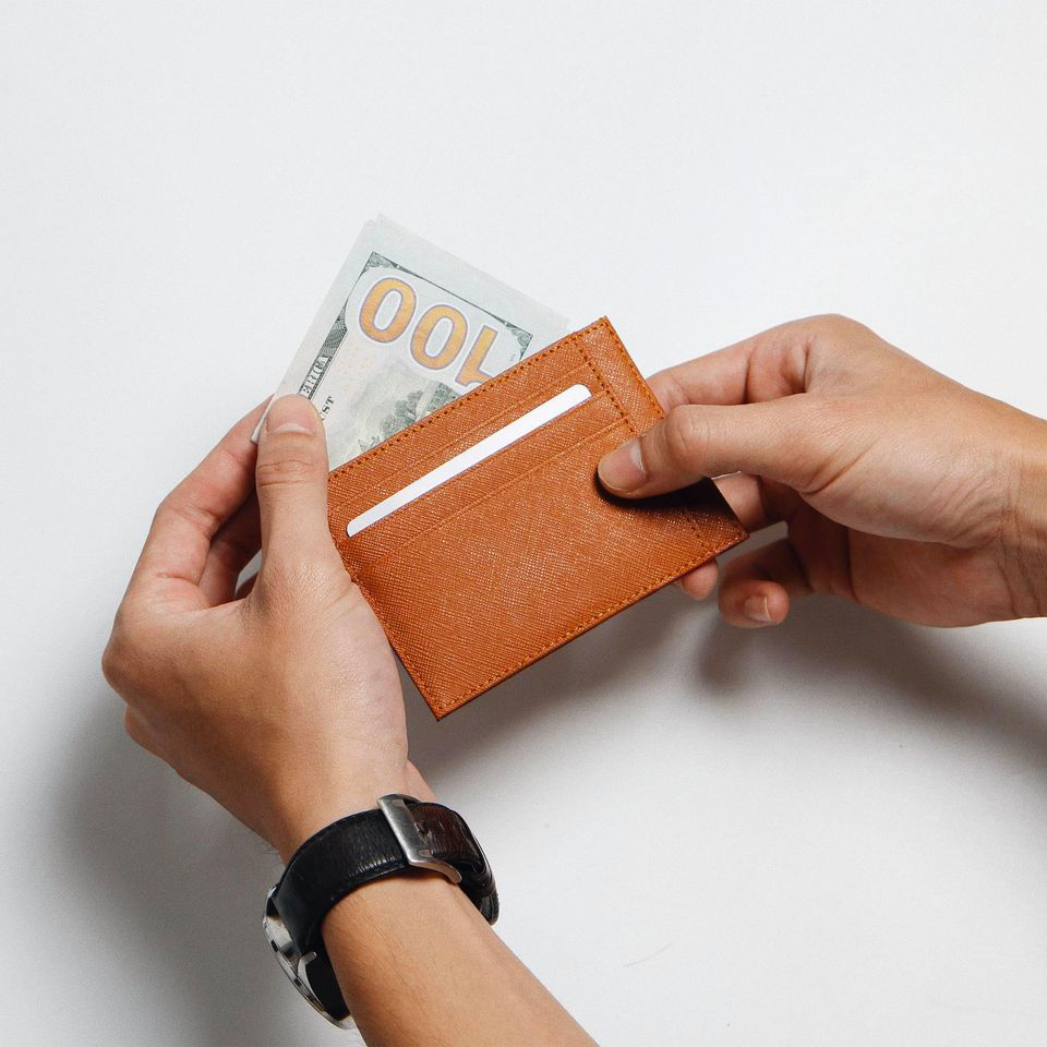 VÍ MINI ĐỰNG THẺ Bóp Cardholder ZERO Da Saffiano Nhập Khẩu Cao Cấp Chống Thấm Nước Unisex Nam Nữ Chuẩn Nome DOLANTO