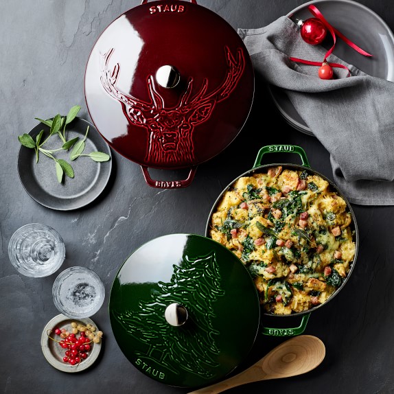 Nồi Gang Staub Đỏ hình heo