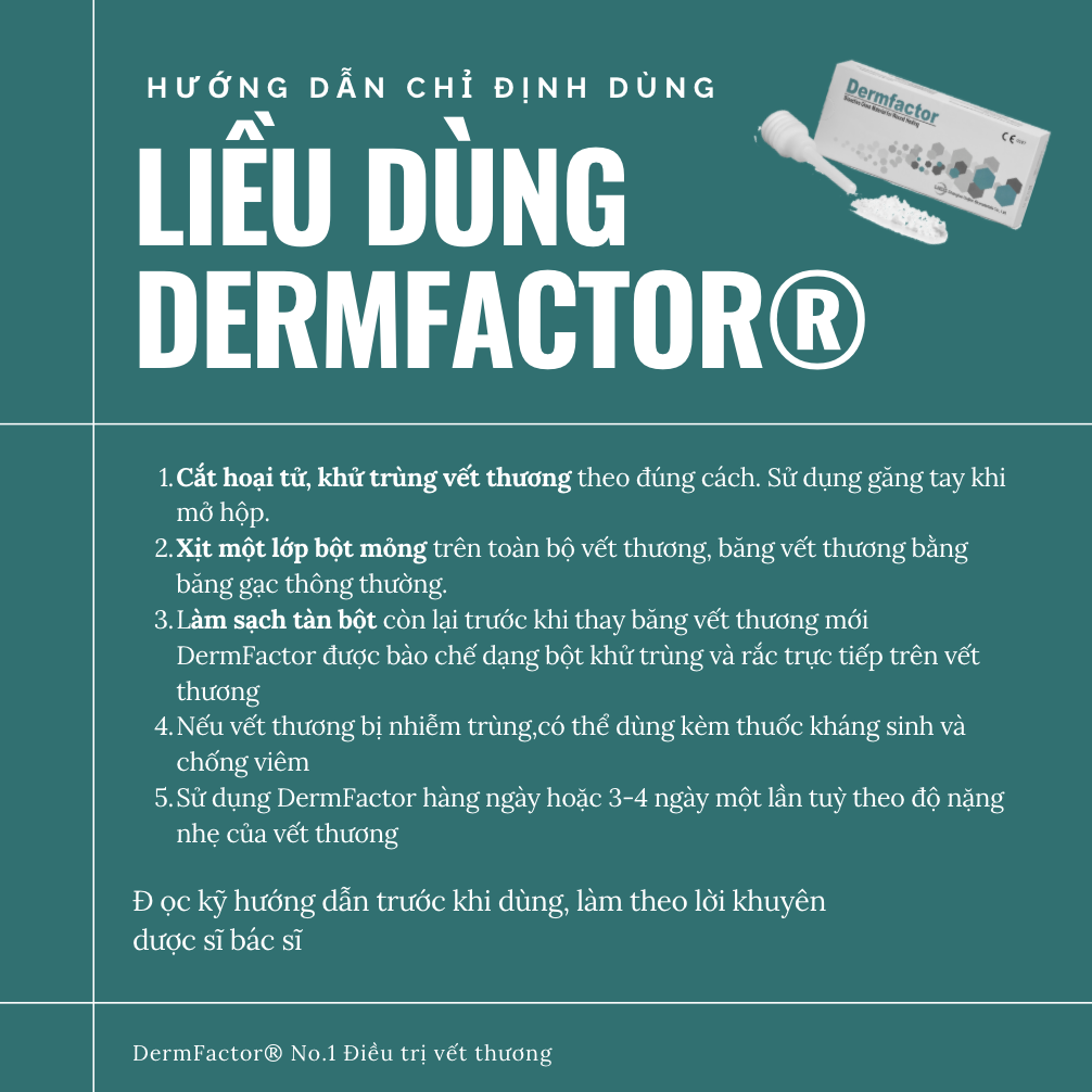 DermFactor Liền Nhanh Vết Thương Cấp và Mãn Tính Nhanh Gấp 5 Lần, Thẩm Mỹ Tránh Sẹo