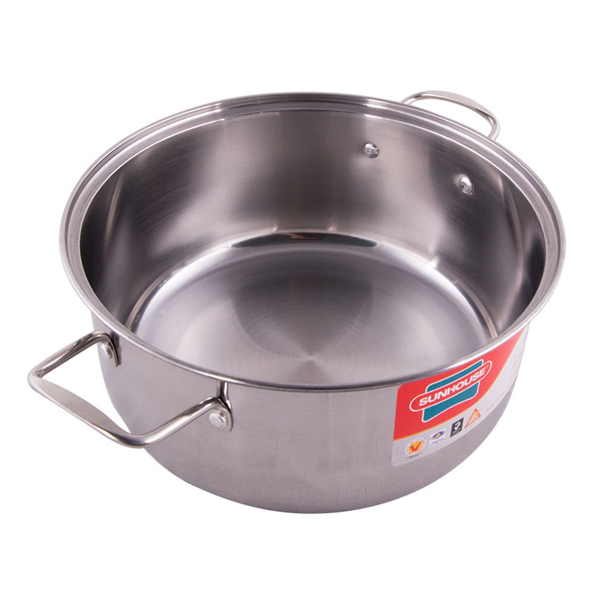 Bộ 3 Nồi Inox 1 Đáy Sunhouse SH224 Dùng Mọi Bếp - Chính Hãng