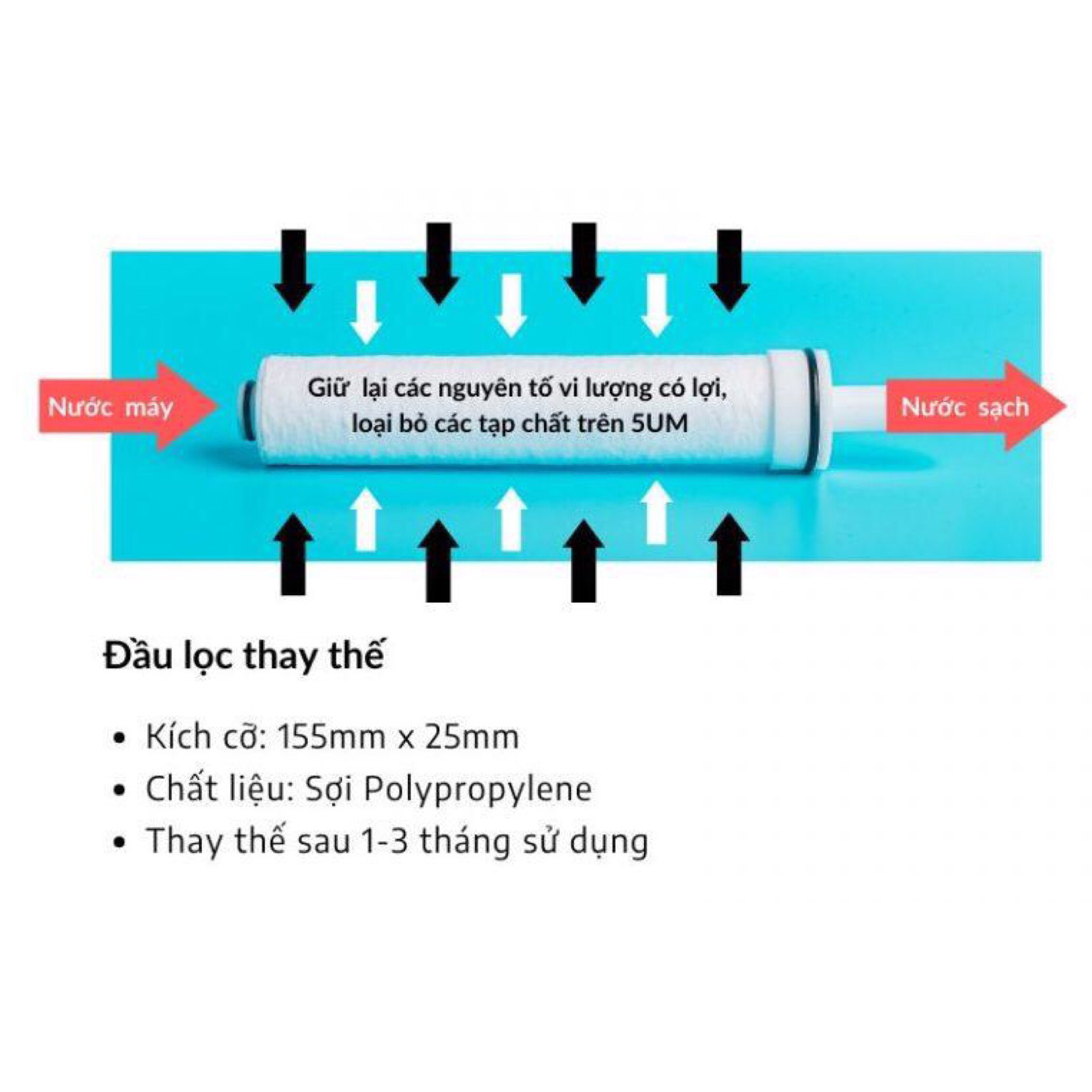 Trọn Bộ Vòi Sen Lọc Nước & Lõi Lọc Tạo Hương Daily Aqua