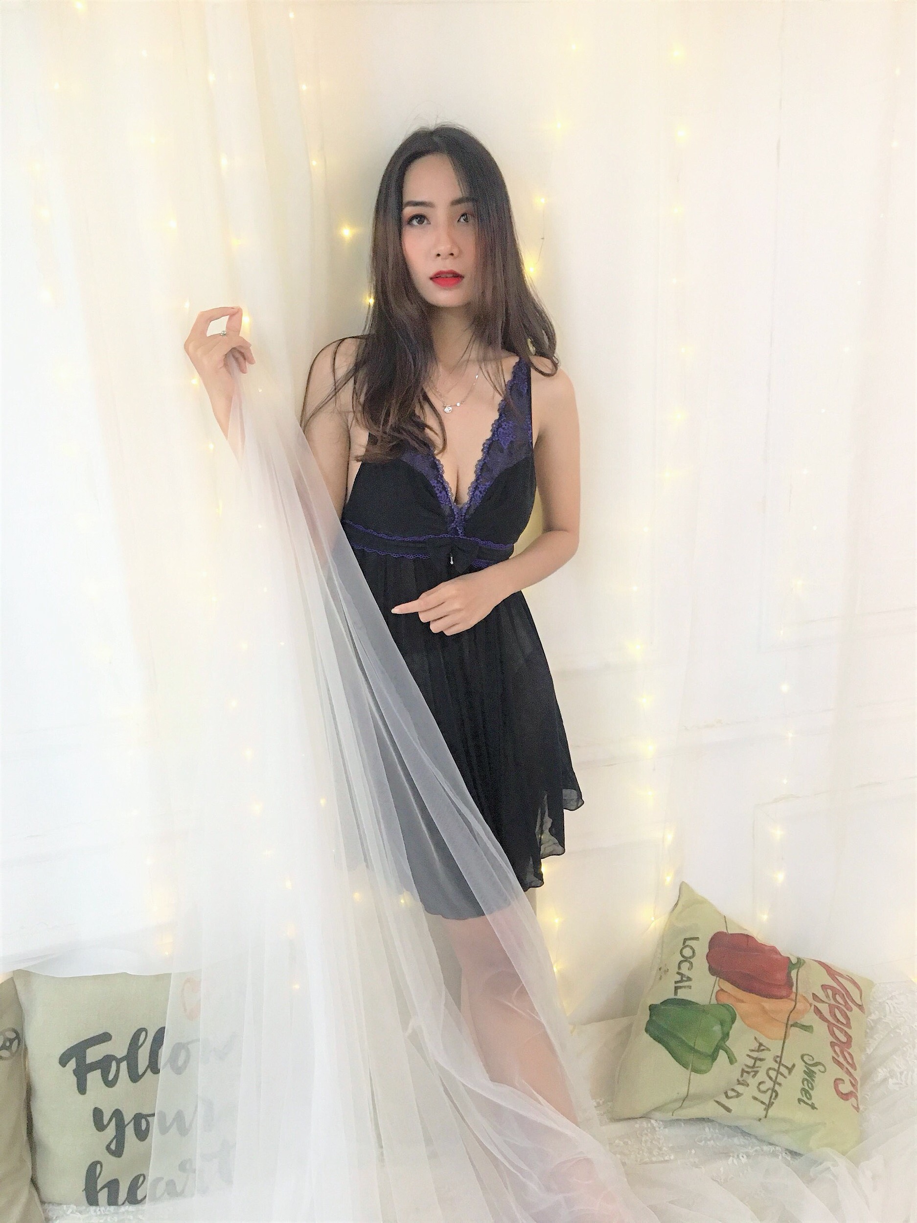 Đầm ngủ BARE S4030261-BL màu đen