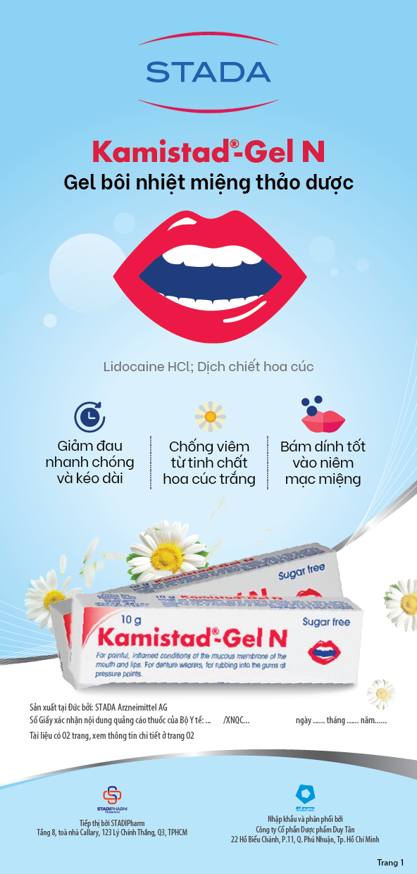 Kamistad Gel N 10g - Gel Bôi Nhiệt Miệng Thảo Dược - Sản Xuất Tại Đức