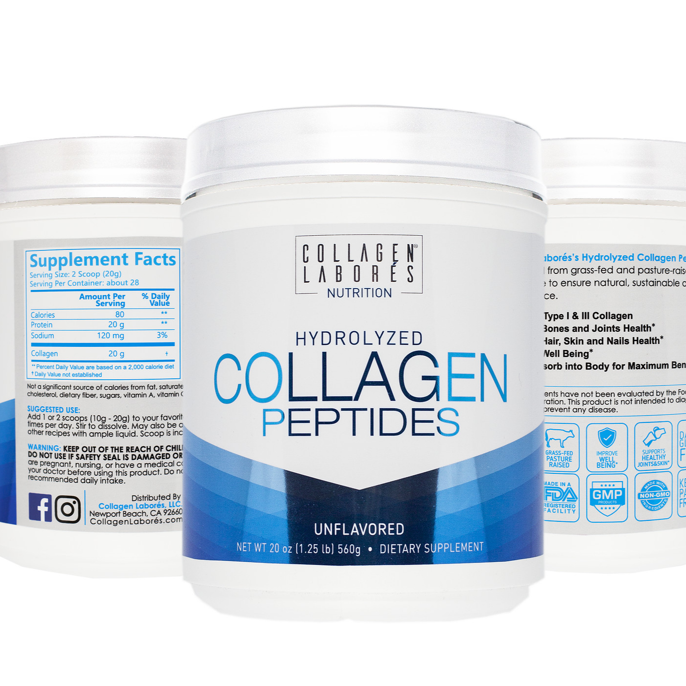 Thực Phẩm Bảo Vệ Sức Khỏe: Collagen laborés Hydrolyzed Collagen Peptides (Powder)