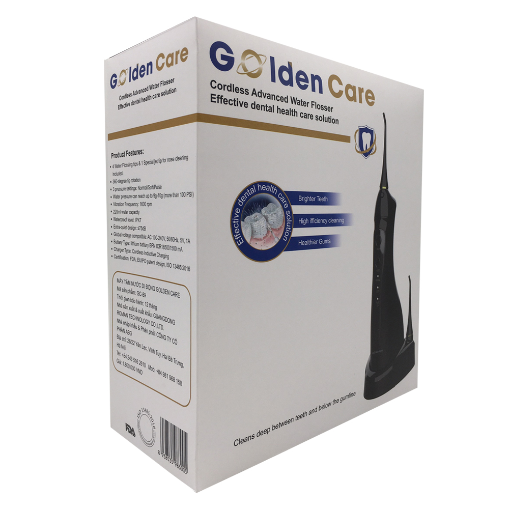 Máy tăm nước di động, sạc cảm ứng Golden Care GC-89