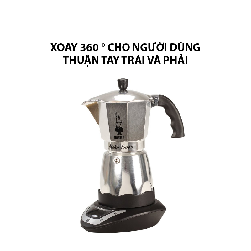 Máy Pha Cà Phê Bialetti Chạy Điện Hẹn Giờ Moka Timer 6 Cup 6TZ 2015 - 0006093