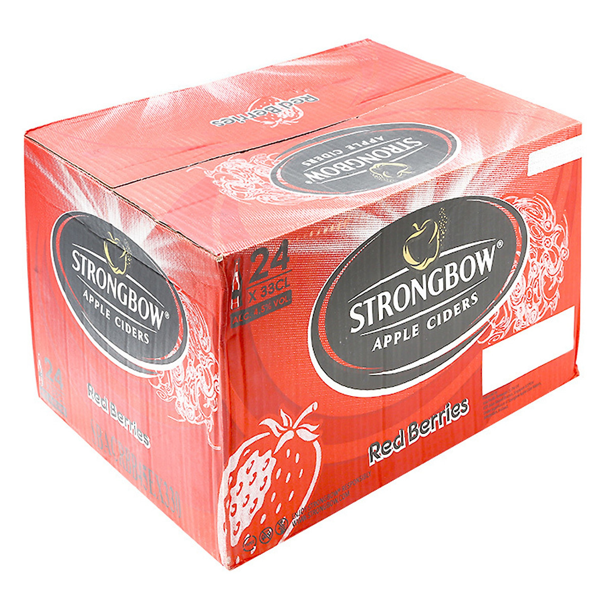 Nước táo lên men Strongbow dâu đỏ 330mL Thùng 24 chai