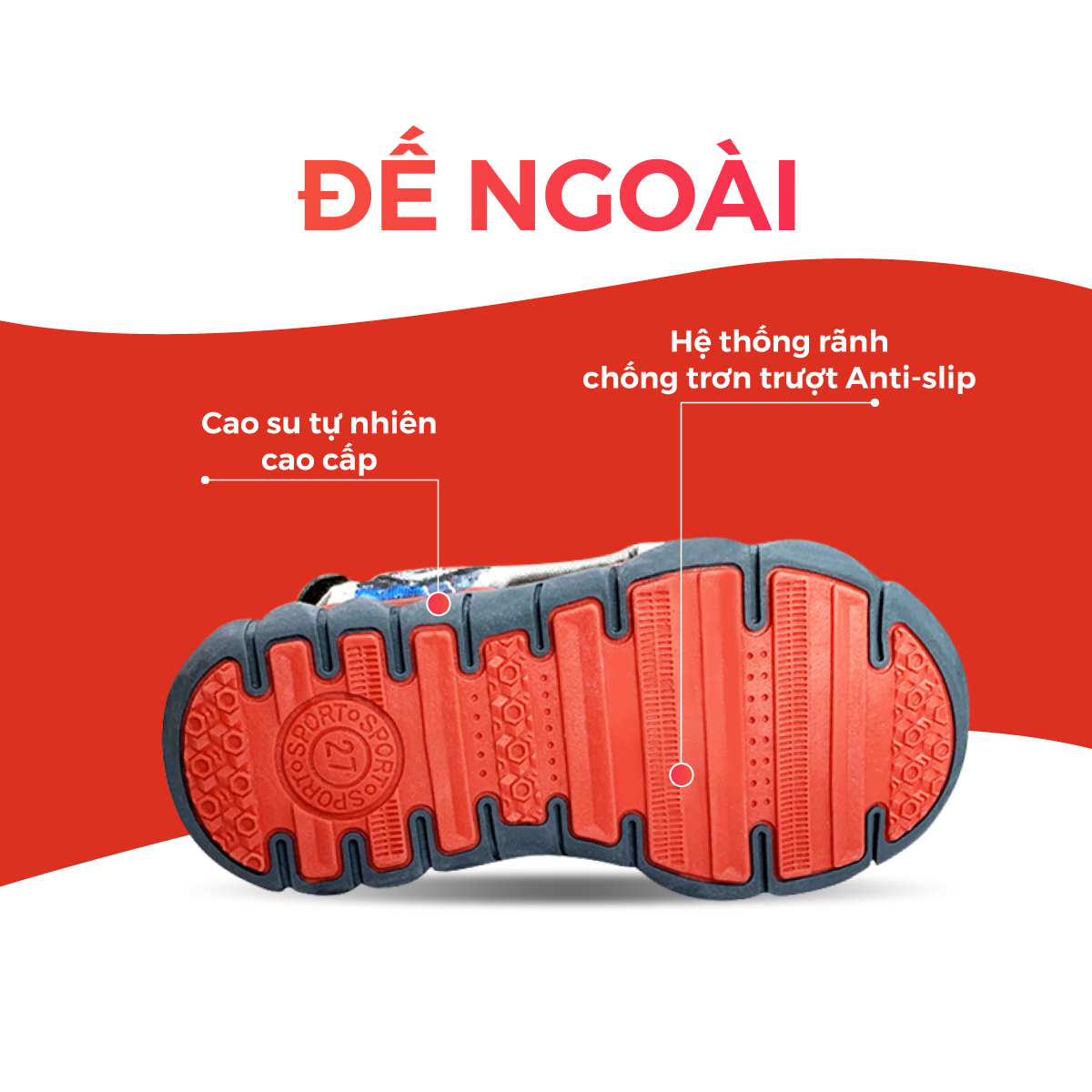 Dép Quai Hậu Cho Bé Trai Đi Học Thời Trang Cao Cấp Crown Space UK Active Sandal CRUK527 Chất Liệu Da Nhẹ Êm Thoáng Khí Thấm Hút Mồ Hôi Cho Trẻ Size từ 26-35/2-14 Tuổi