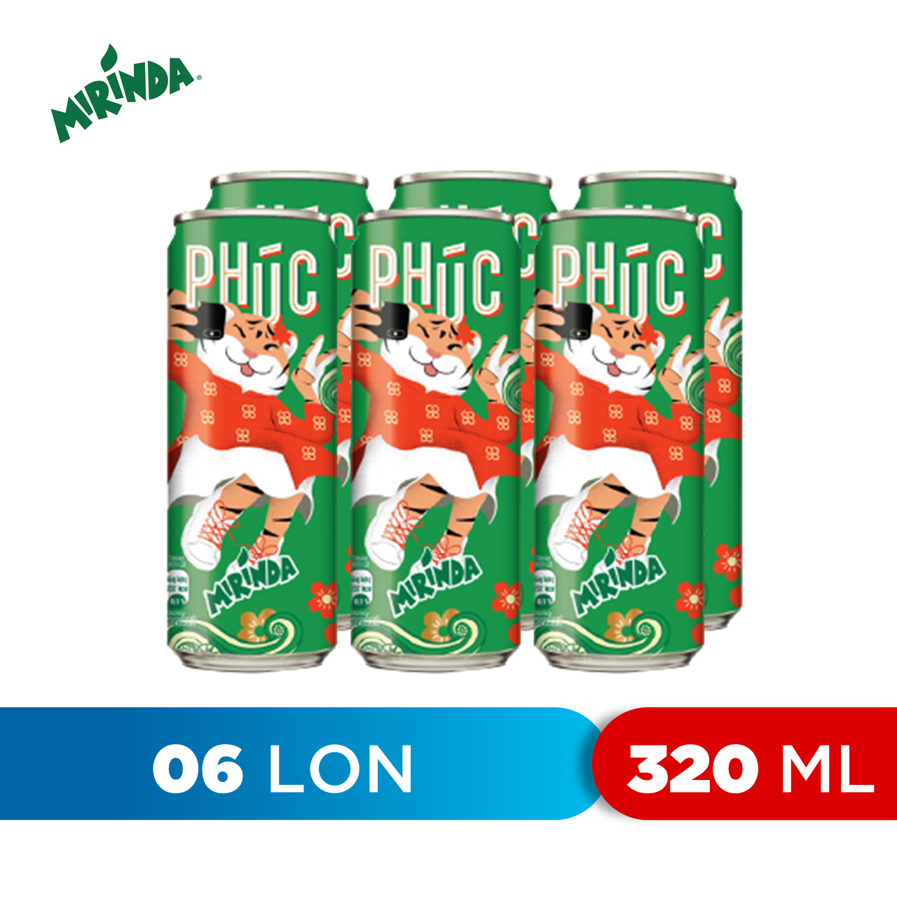 Lốc 6 Lon Nước Ngọt Có Gas Mirinda Soda Kem (320ml/Lon)