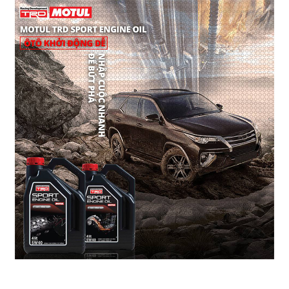 Nhớt Xe Hơi Tổng Hợp Motul Trd Sport Eng. Oil 5w40 Gasoline 4x4l Vn (4L)