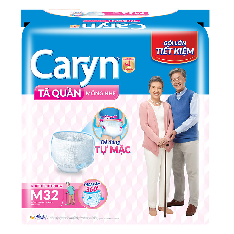 Tã Quần Caryn Loại Mỏng Nhẹ M32