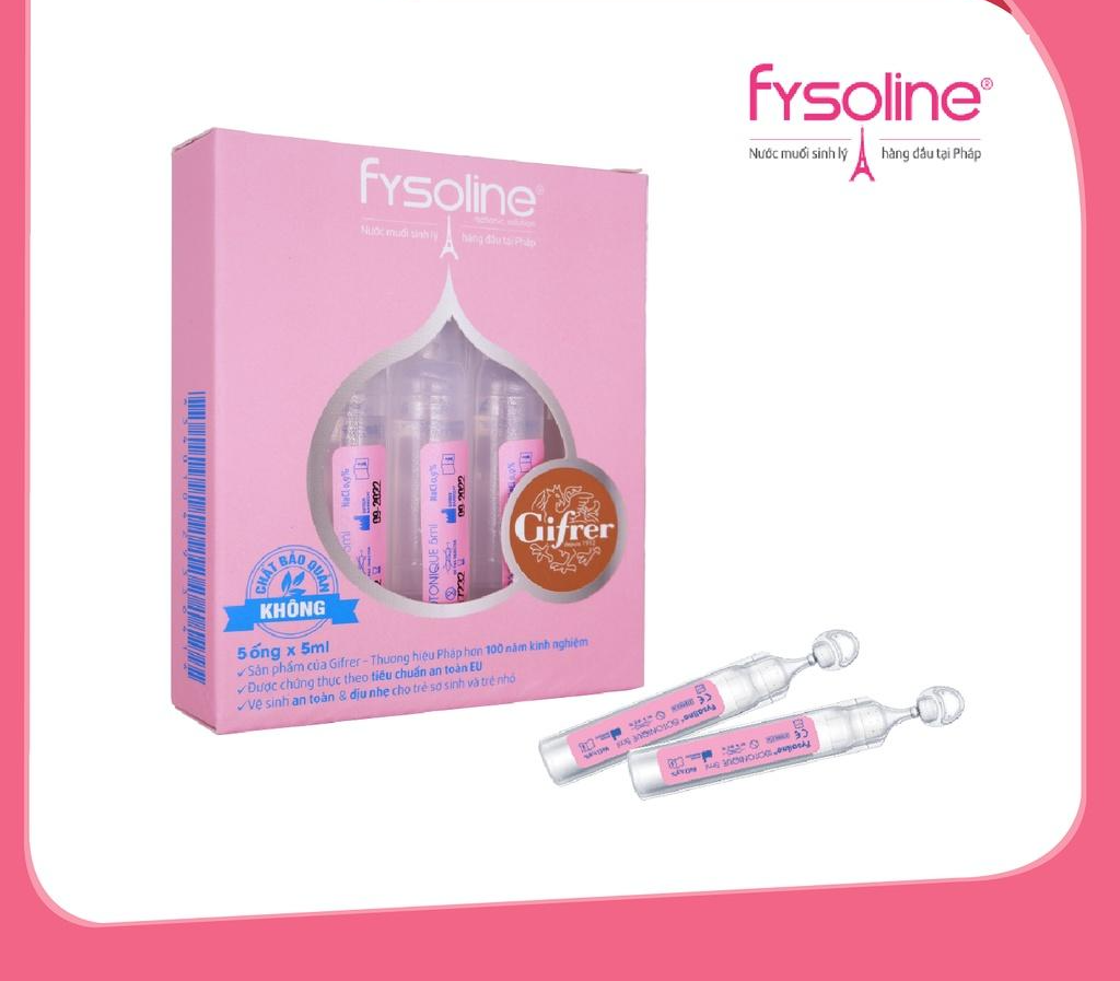 Fysoline - Nước muối sinh lý Pháp - Vệ sinh mắt, mũi, miệng cho bé