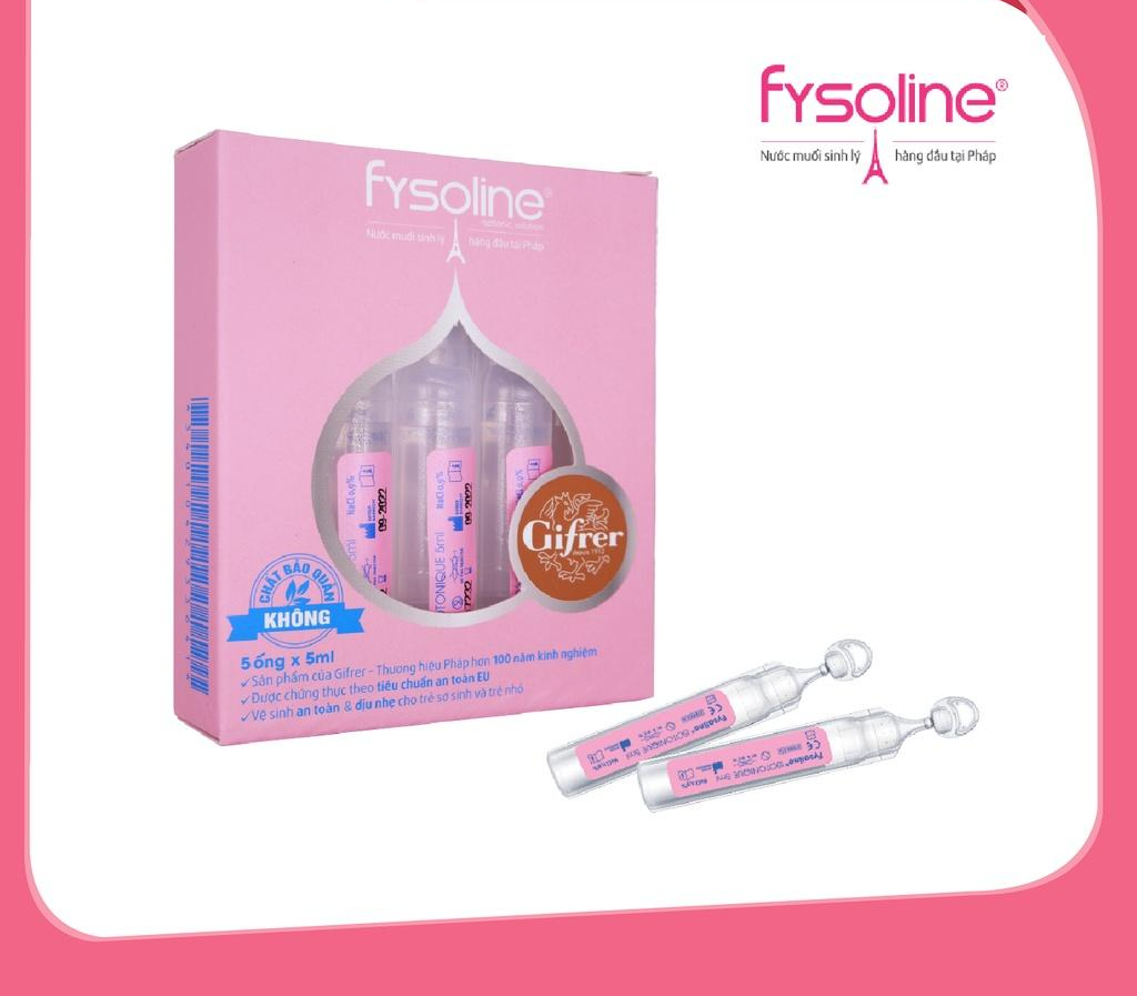 Fysoline - Nước muối sinh lý Pháp - Vệ sinh mắt, mũi, miệng cho bé (hộp 5 ống)