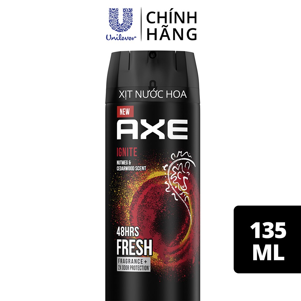 Xịt nước hoa toàn thân dành cho nam AXE Ignite (135ml)