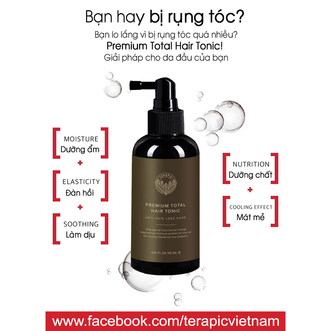 Xịt Dưỡng Tóc Kích Mọc TERAPIC Premium Total Hair Tonic 150 ml