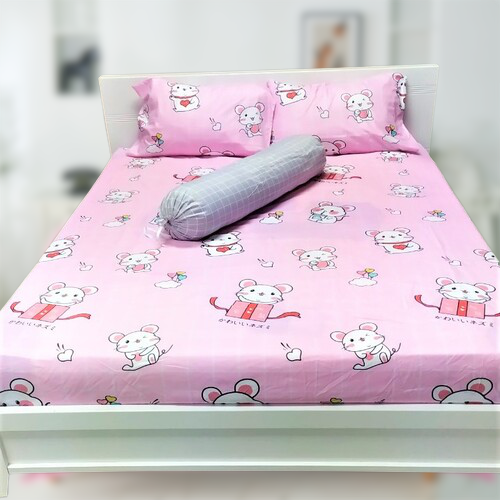 Accasa Bộ Ga Giường 05 Món Cotton Poly Lifestyle Meow Night 550 Sợi Chống Phai Nhăn Xù Lông Malaysia