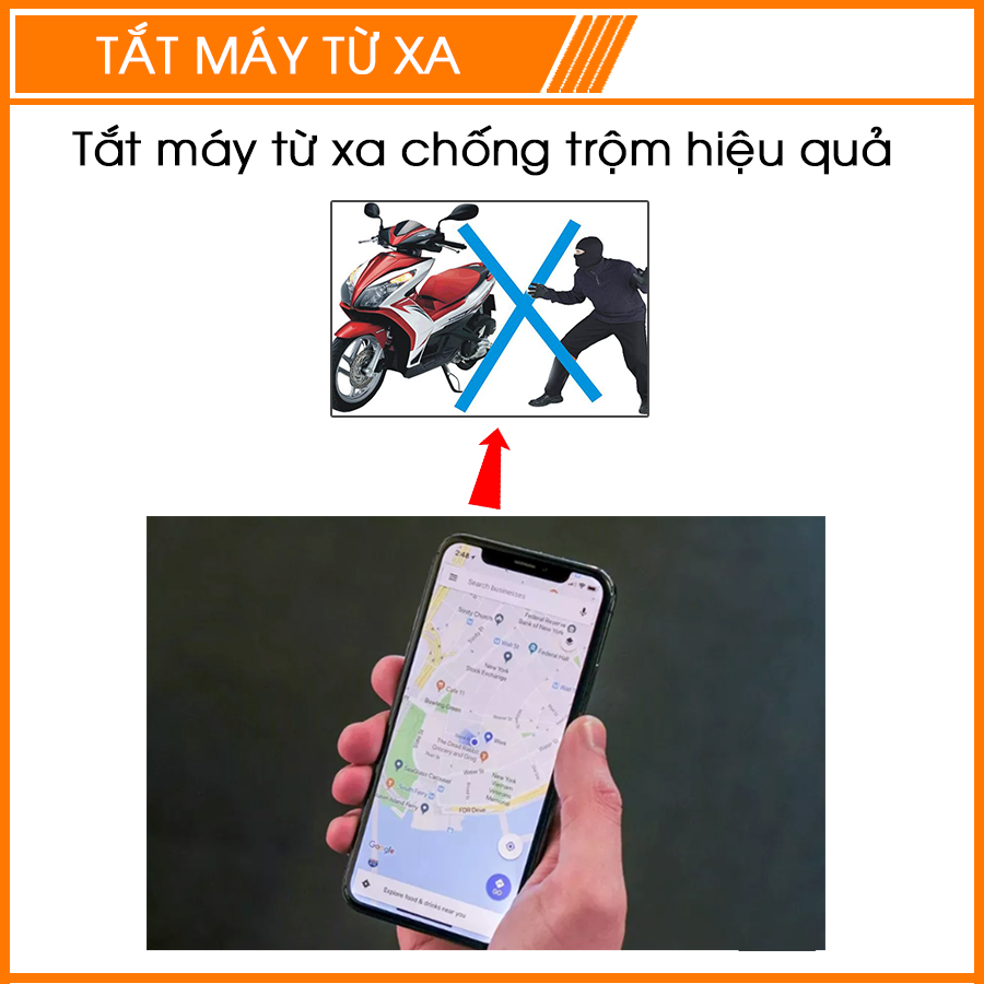 Thiết bị định vị GPS chống trộm - Ngắt máy từ xa - Hàng chính hãng