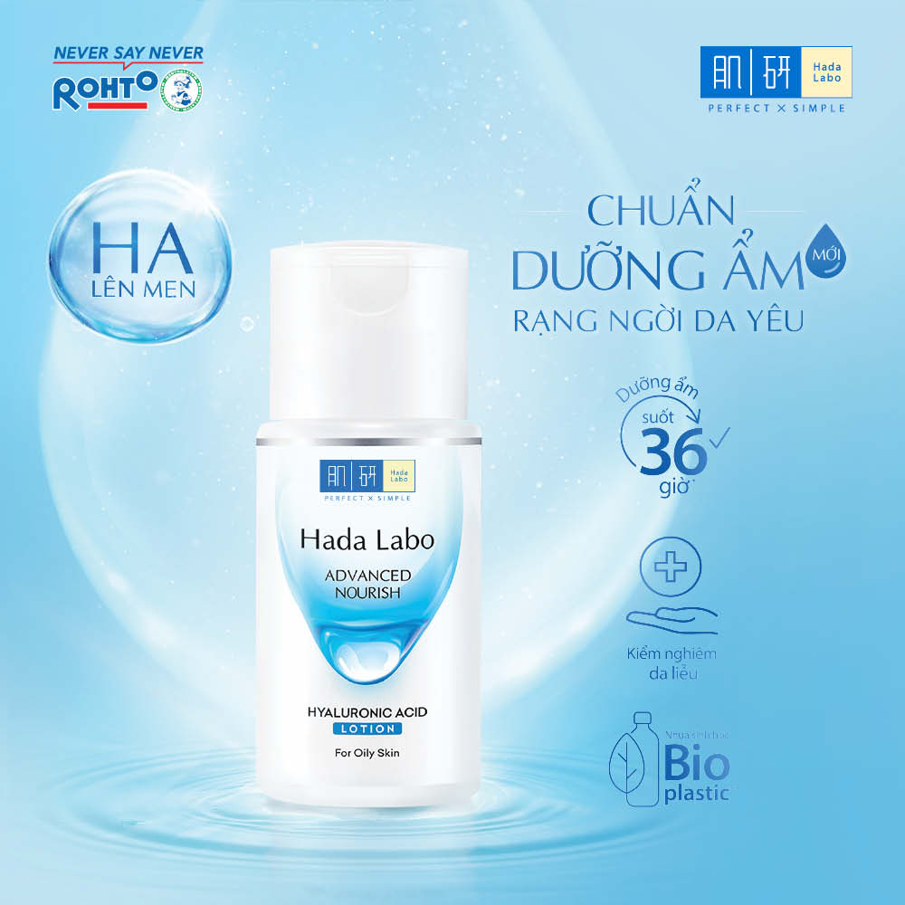 Dung dịch dưỡng ẩm Hada Labo Advanced Nourish Hyaluronic Acid Lotion Dùng Cho Da Dầu