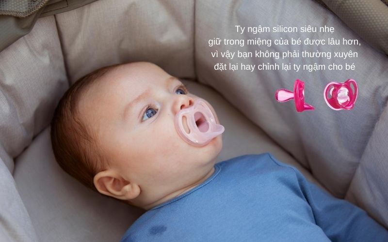 Ty ngậm silicon siêu nhẹ cho bé Tommee Tippee Ultra Light 18-36 tháng (vỉ đơn) - Hồng