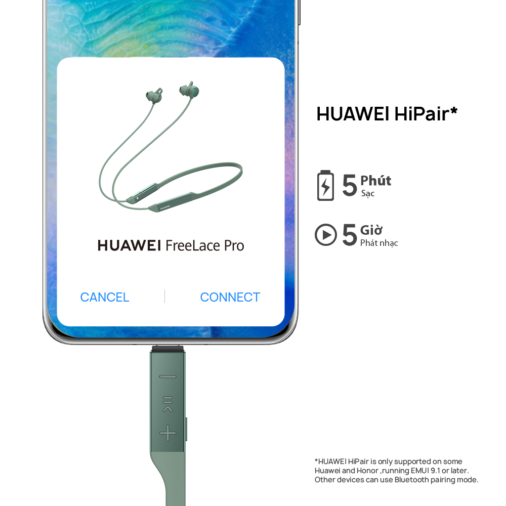 Tai Nghe Huawei Freelace Pro | Mic Kép Chống Ồn Chủ Động | Chế Độ Nhận Dạng Môi Trường Xung Quanh | Kêt Nối Với Thế Giới | Driver 14mm Âm Thanh Mạnh Mẽ | Hàng Chính Hãng - Đen Khói