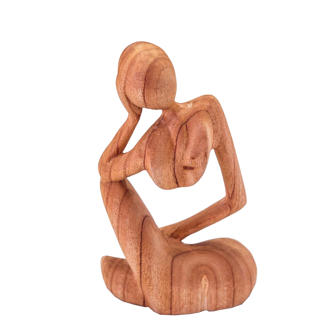 Ngẫm -  tượng gỗ điêu khắc thủ công trừu tượng - quà tặng nghệ thuật trang trí nhà - bộ sưu tập ngẫm