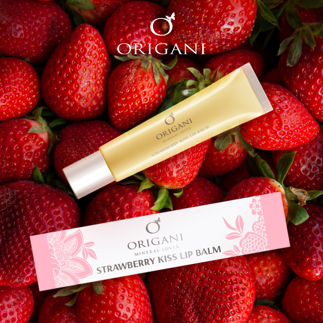 Son Dưỡng Môi Không Màu Origanic Hương Dâu Origani Butterfly Kiss Strawberry Crush Lip Balm (15mL) - Dưỡng Ẩm, Giảm Thâm, Chữa Lành cho Môi