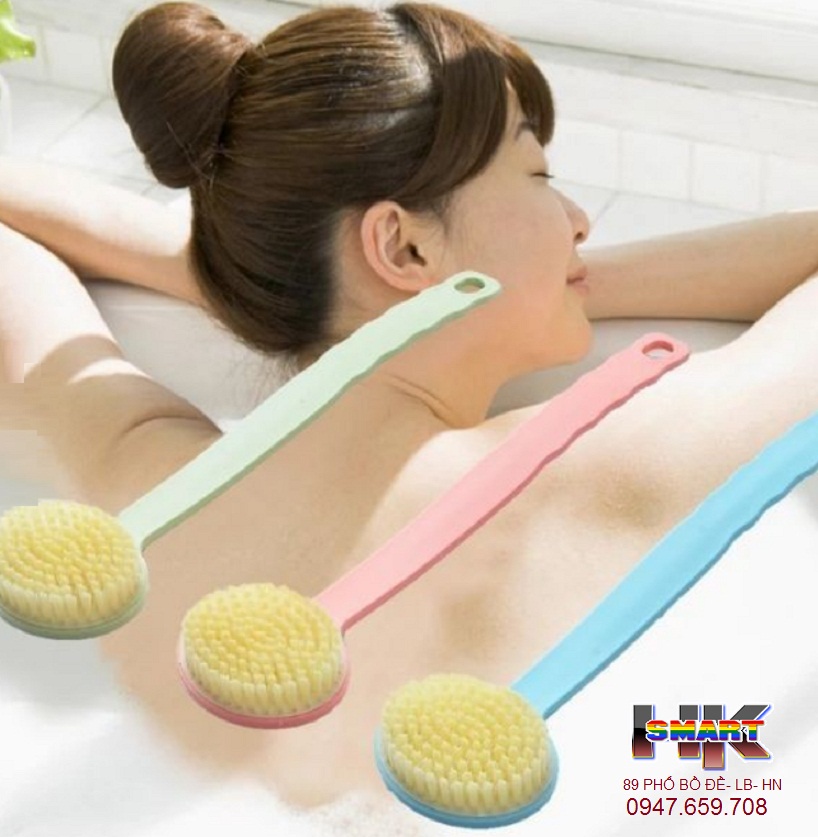 BÀN CHẢI CHÀ LƯNG KÈM BÔNG TẮM 2IN1 KR100- CỌ CHÀ LƯNG CAO CẤP -TẶNG 1 MÚT LAU CHÙI SIÊU TẠO BỌT