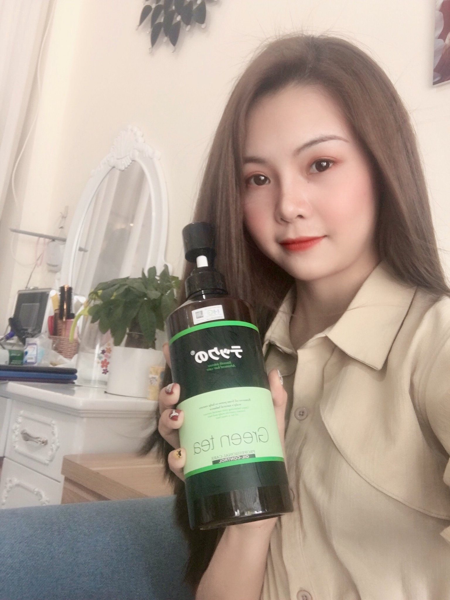 Combo Dầu Gội Xả Chống Nhờn Trà Xanh GreenTea Meiki