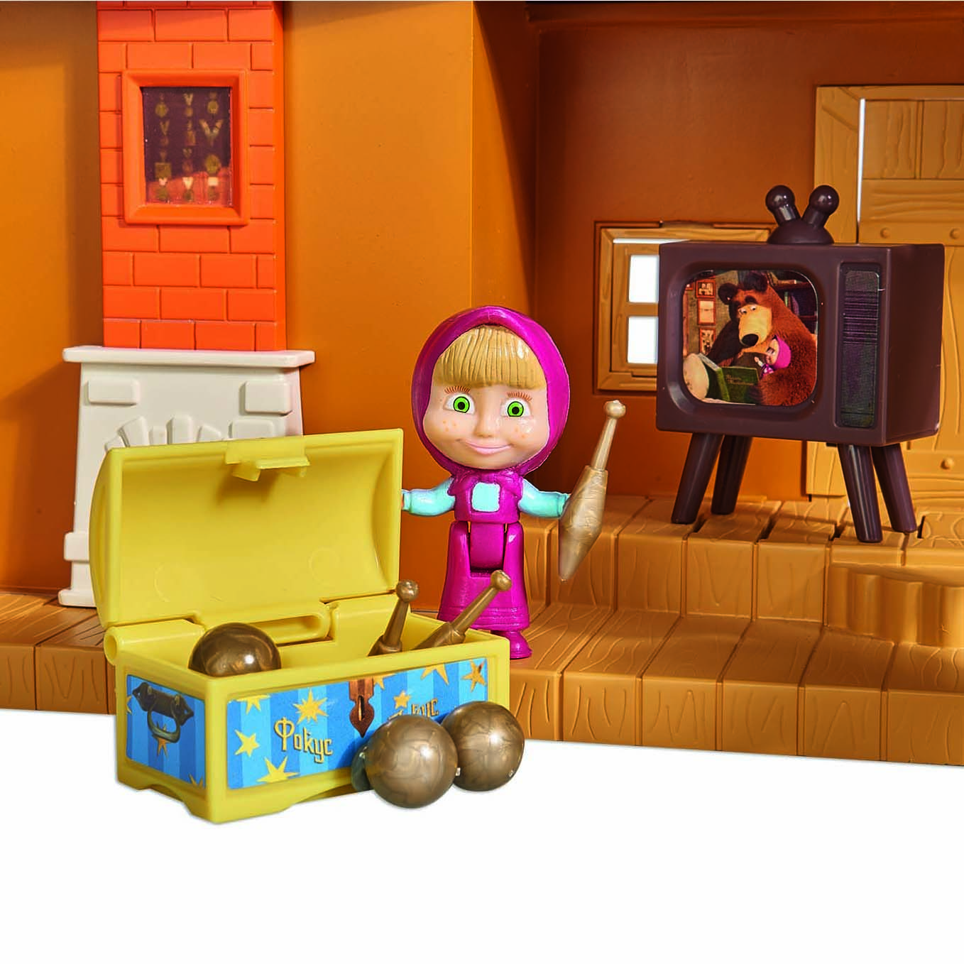 Đồ Chơi Ngôi Nhà Gấu MASHA AND THE BEAR Masha Play Set ''Big Bear House'' 109301032 - Đồ Chơi Chính Hãng