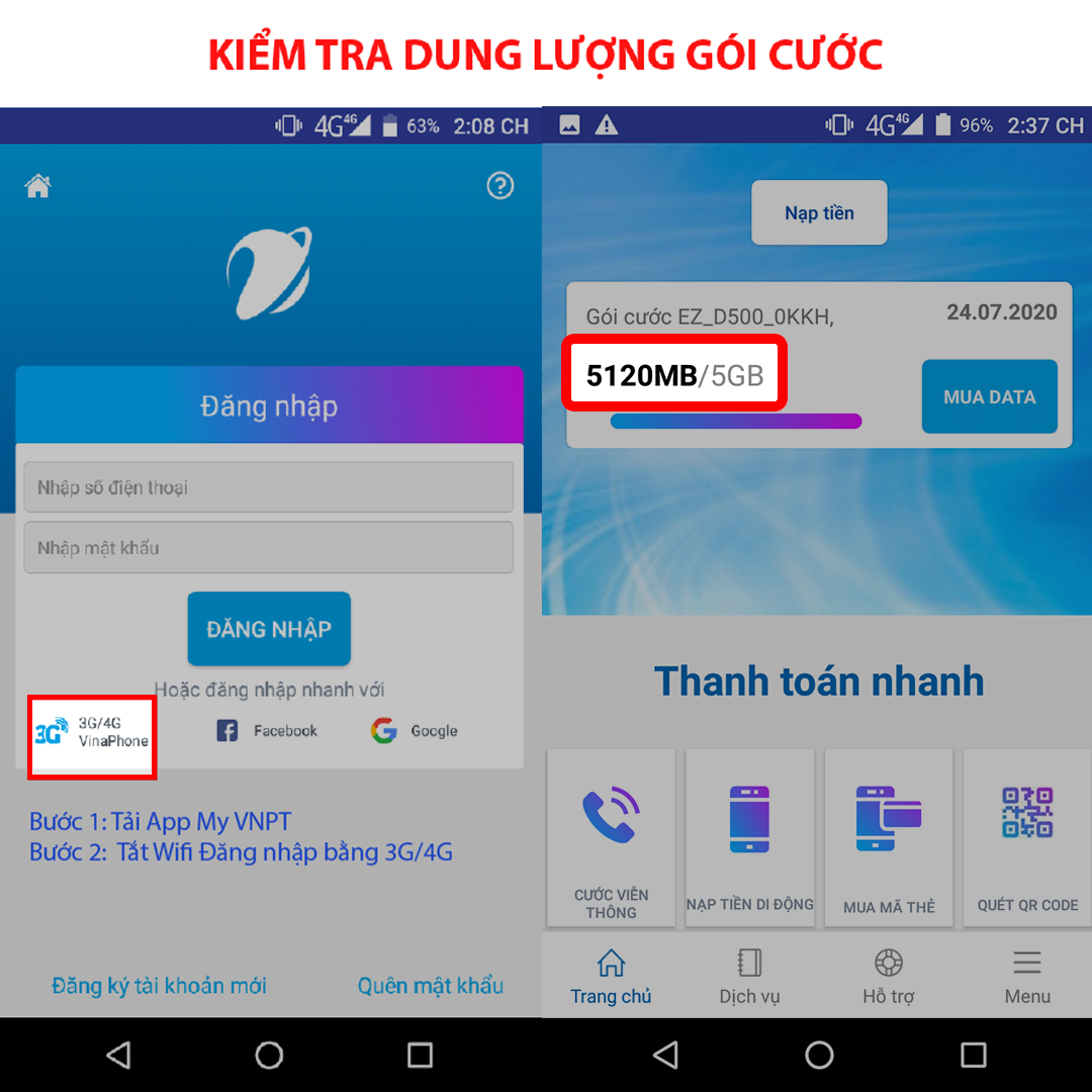 SIM 4G Vinaphone D500 5GB/Tháng Trọn Gói 1 Năm Không Nạp Tiền - Hàng Chính Hãng - Mẫu ngẫu nhiên