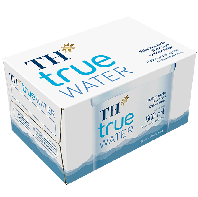 Thùng 24 chai nước tinh khiết TH True Water 500ml