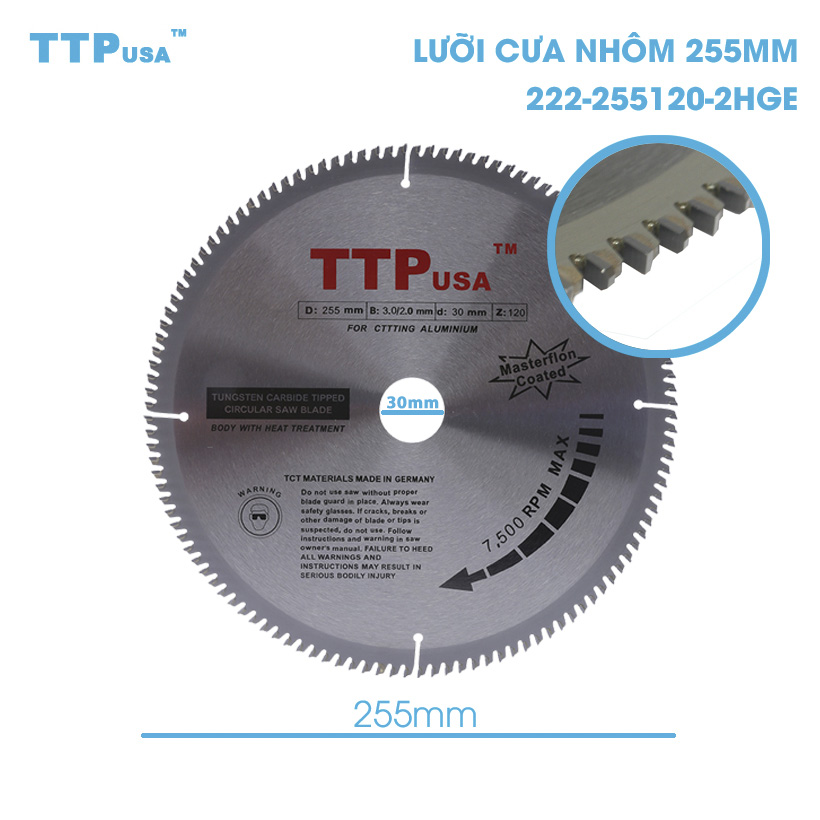 Lưỡi Cưa Nhôm 255mm - 120 răng TTPusa