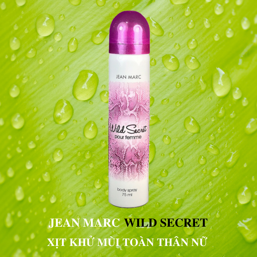 Xịt khử mùi toàn thân nữ Jean Marc Wild Secret 75ml