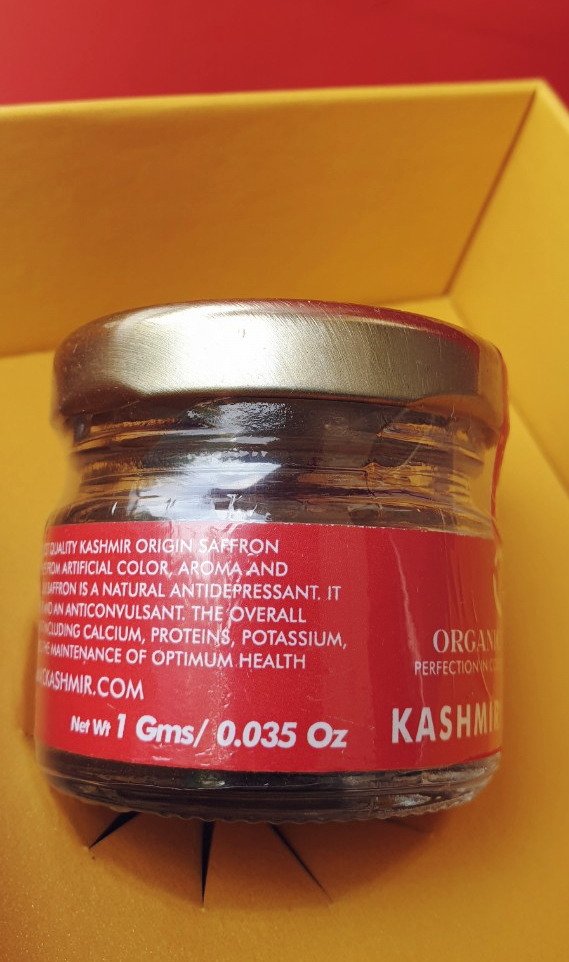 Nhụy hoa nghệ tây Organic Kashmir Saffron hộp 1g