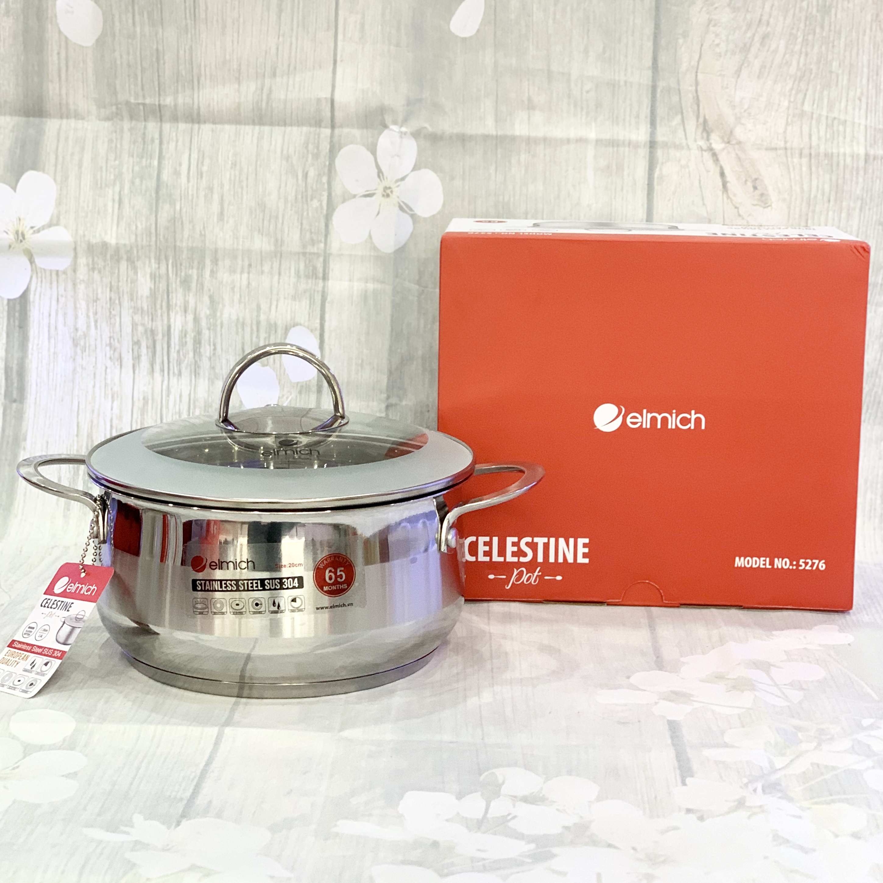 XOONG INOX 304 CELESTINE CAO CẤP 5 LỚP ĐÁY TỪ 28 CM